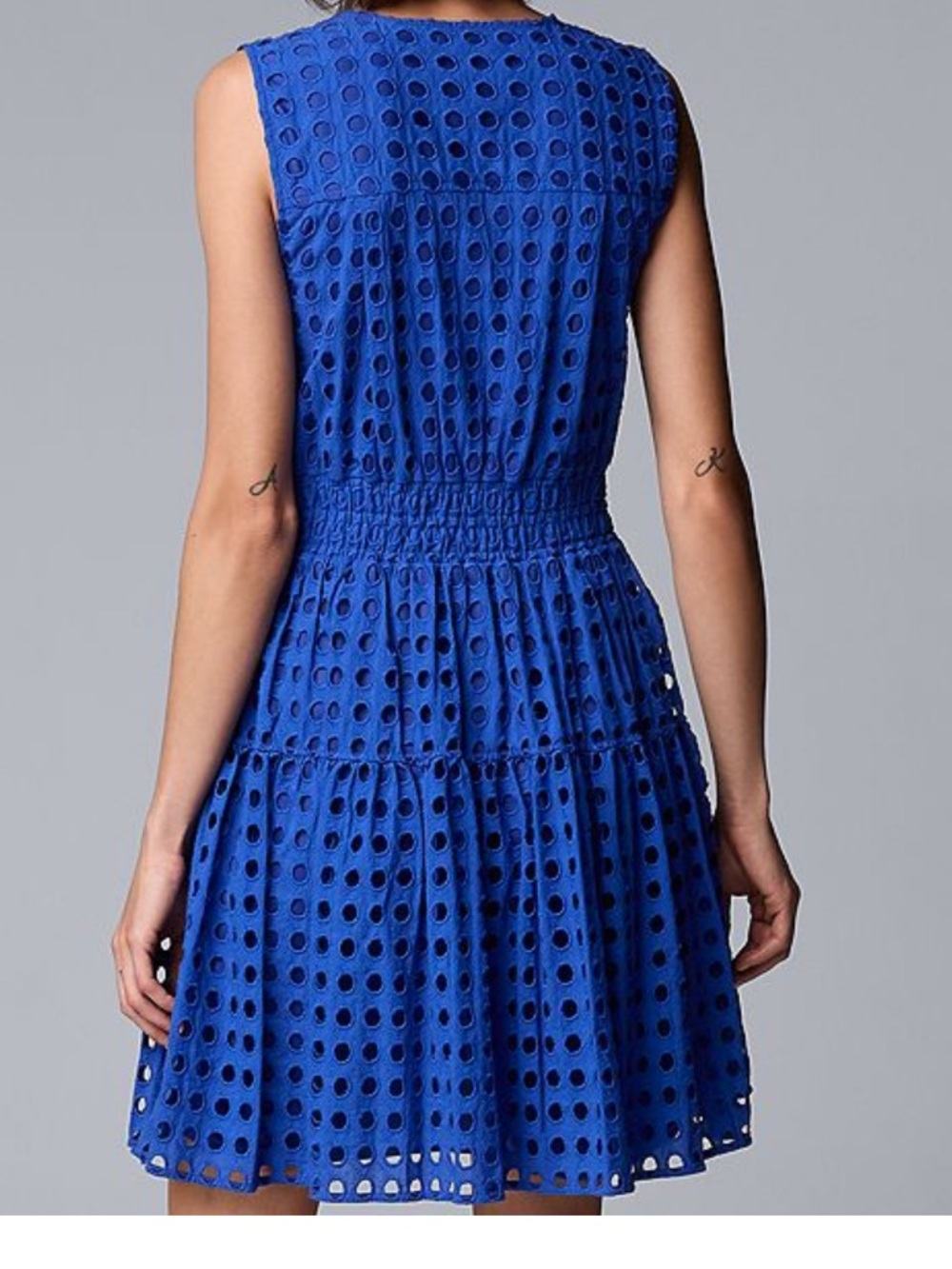 XL Vera Wang Smocked Short Dress - Picture 6 of 13